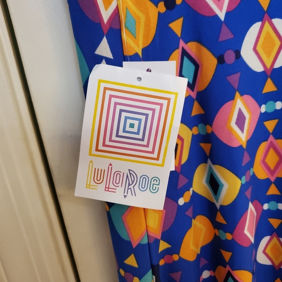 Lularoe Geometric Cat Eye Maxi Skirt size M Mod Knit Long Womens New With Tags - Picture 2 of 7